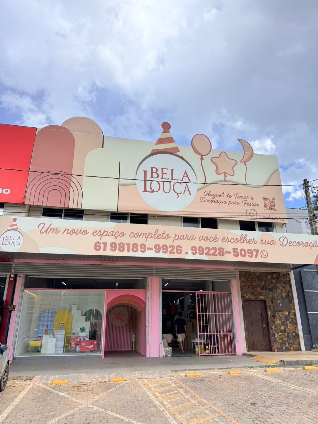 Fachada da loja Bela Louça em Águas Claras, Brasília
